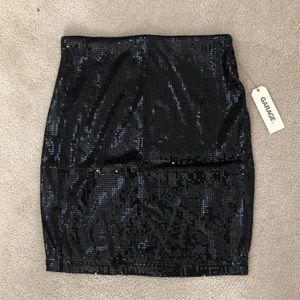 Garage Black Sequins Mini Skirt